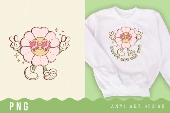Download Retro Flower Daisy Sublimation - Retro flower Collection