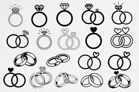 Download Wedding Ring, Engagement Ring SVG Bundle - Engagement Collection