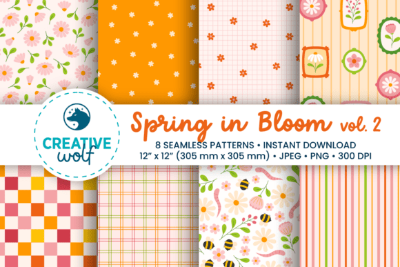 Download Spring in Bloom Seamless Paterns Vol. 2 - Spring Collection