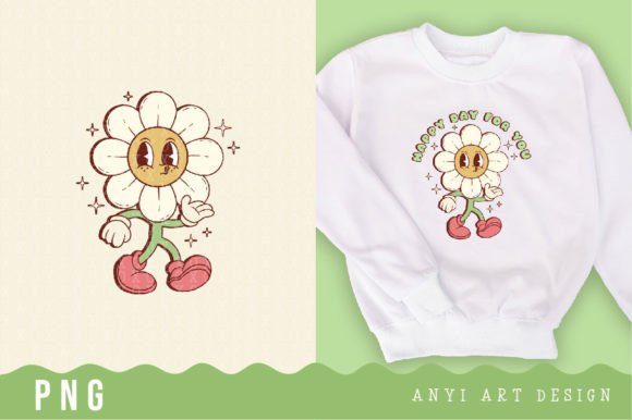 Download Retro Flower Daisy Sublimation - Retro flower Collection