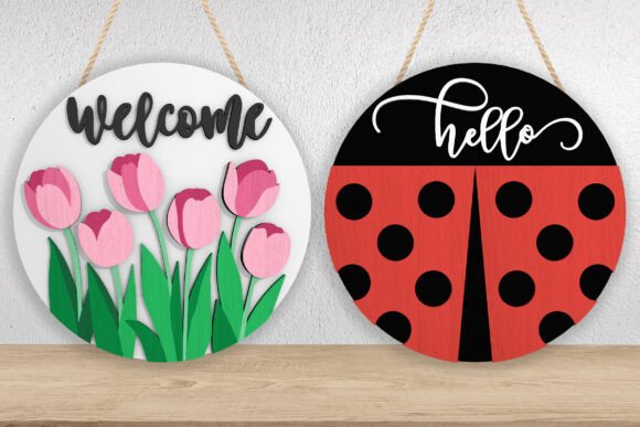 Download Spring Door Sign Laser Cut Bundle - Spring Collection