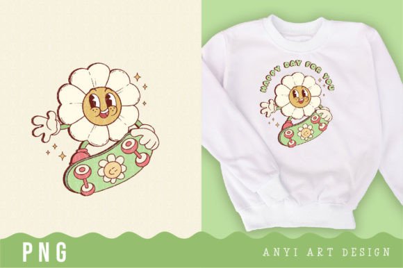 Download Retro Flower Daisy Sublimation - Retro flower Collection